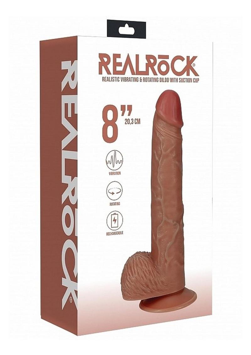 Realrock Vibrating and Rotating Dildo with Suction Cup