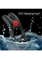 Red Dot V1 Silicone Rechargeable Vibrating Cock Ring With Remote