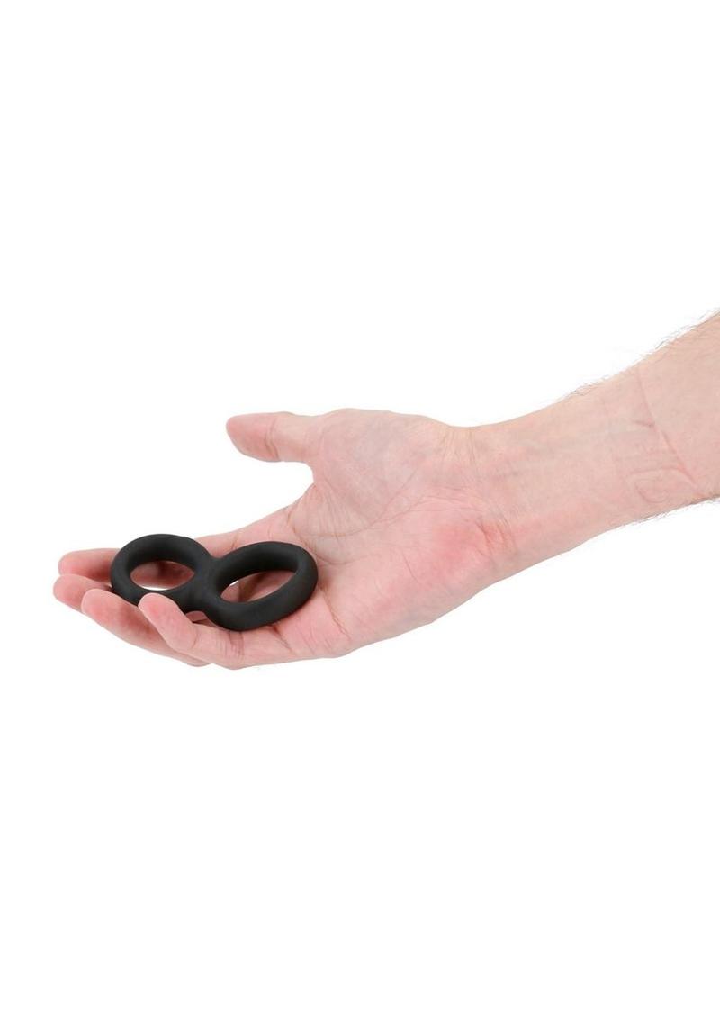 Silicone Cock Ring 2 Fold Dual Ring Figure Eight Design