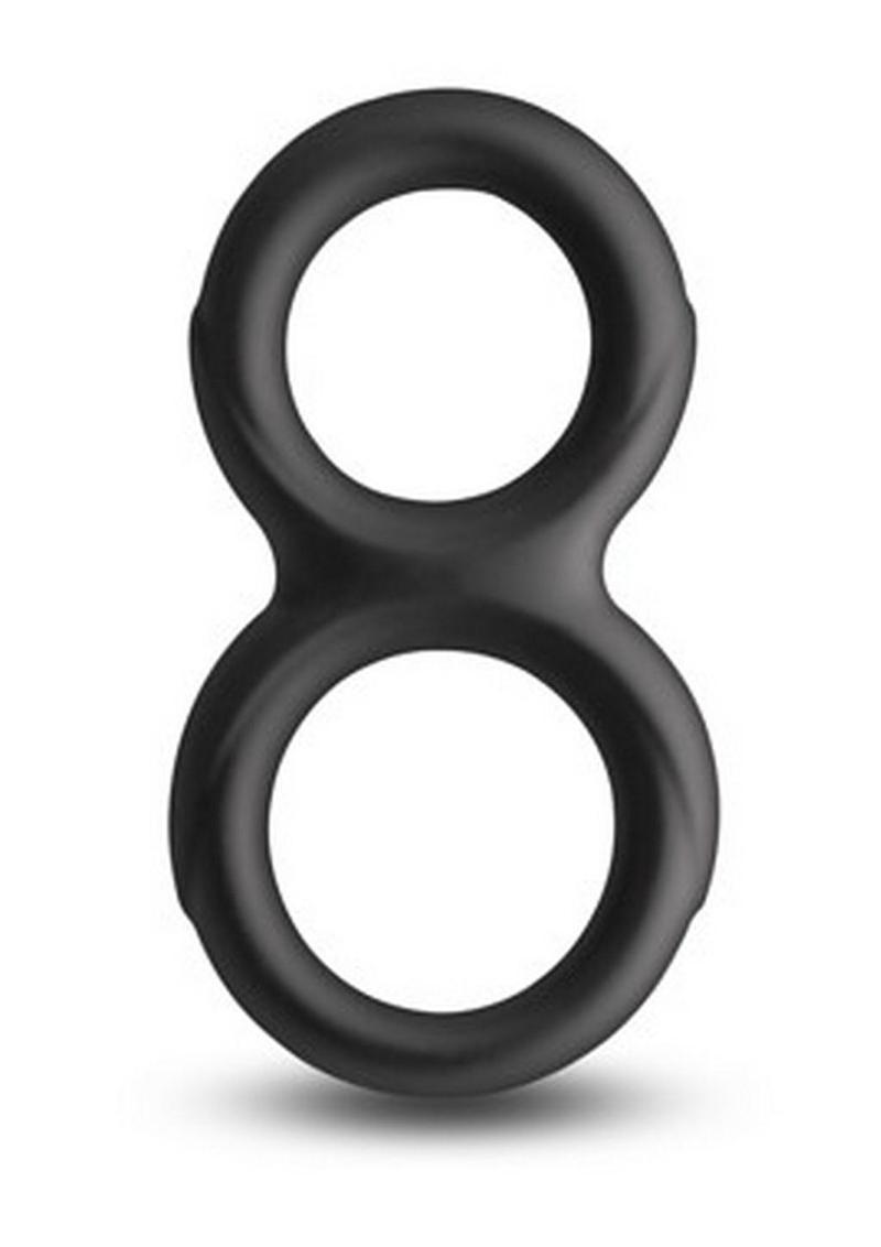 Silicone Cock Ring 2 Fold Dual Ring Figure Eight Design