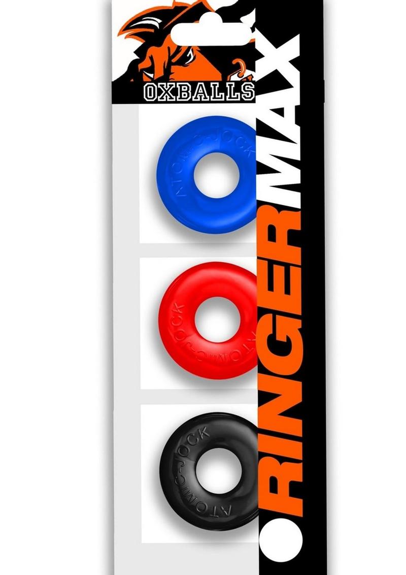 Oxballs Ringer Max Cock Ring 3 Pack Assorted Neon Colors