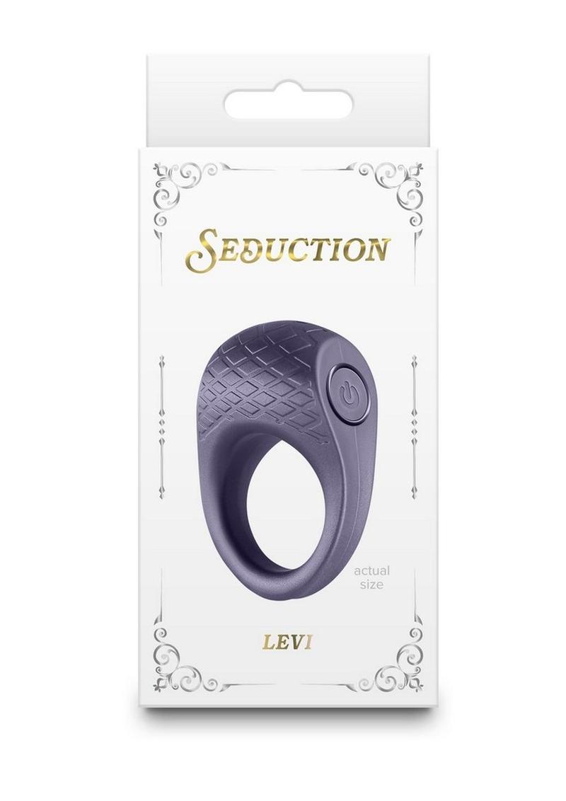 Rechargeable Silicone Cock Ring Seduction Levi With Vibrations