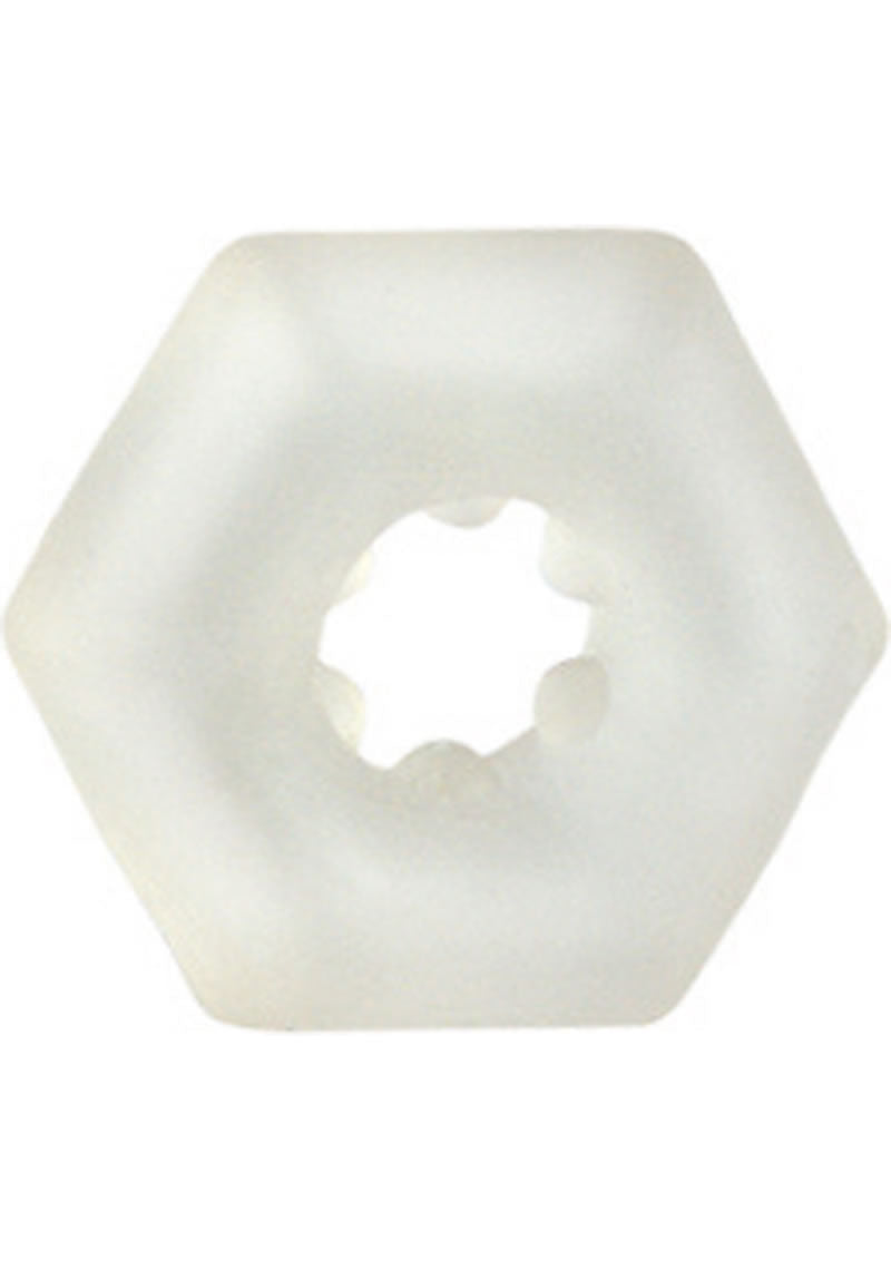 Sexagon Enhancer Cock Ring Hexagon Design Silicone