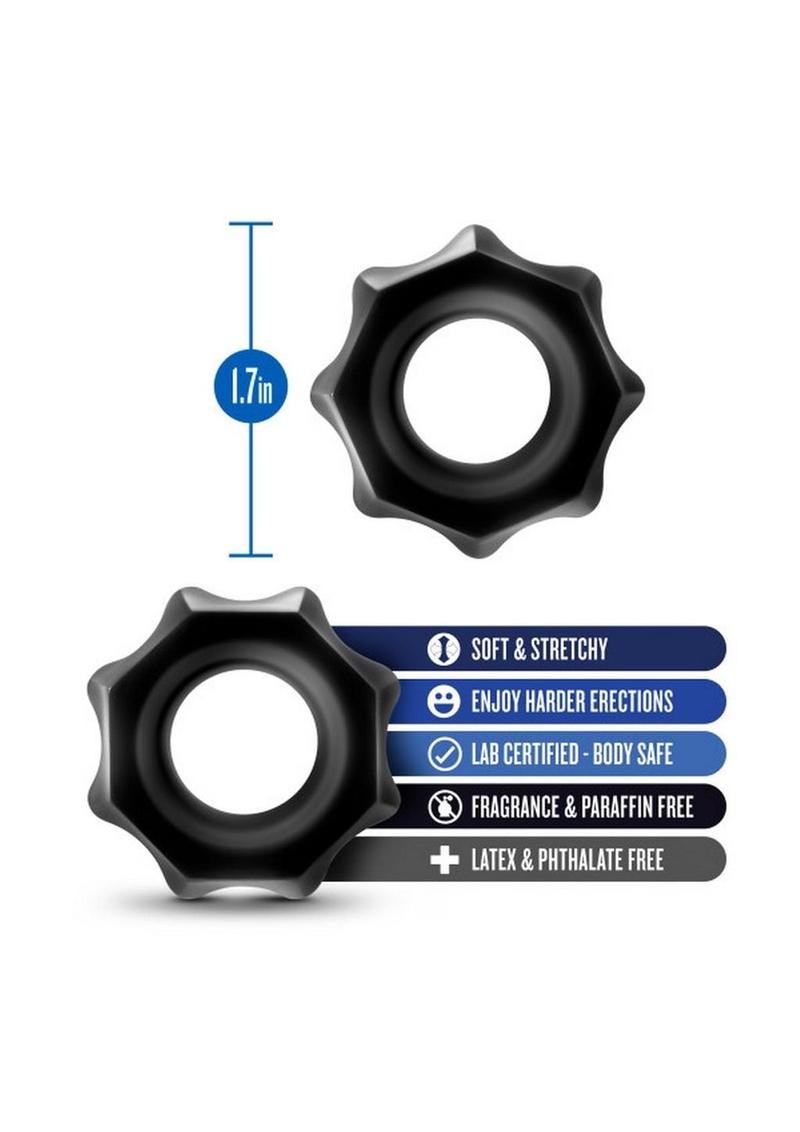 Cock Ring 2 Pack Superior Strength Stay Hard Nutz Pro