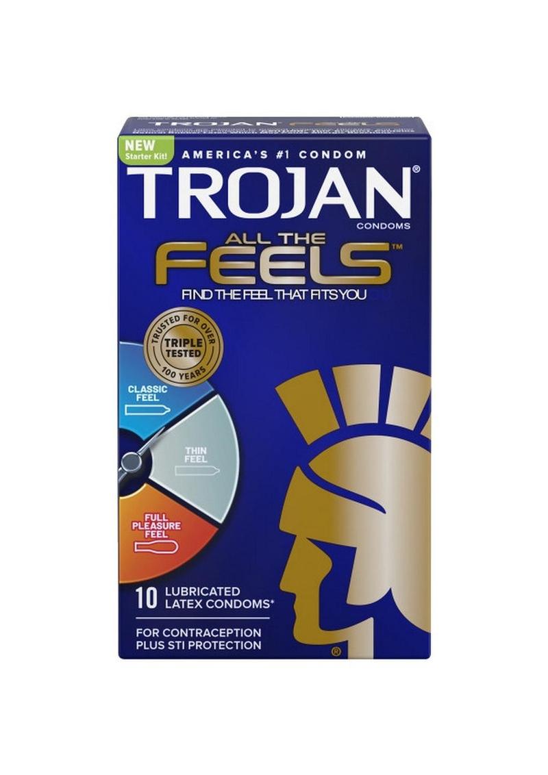 Trojan All The Feels Latex Condoms Pack 3 Sensations
