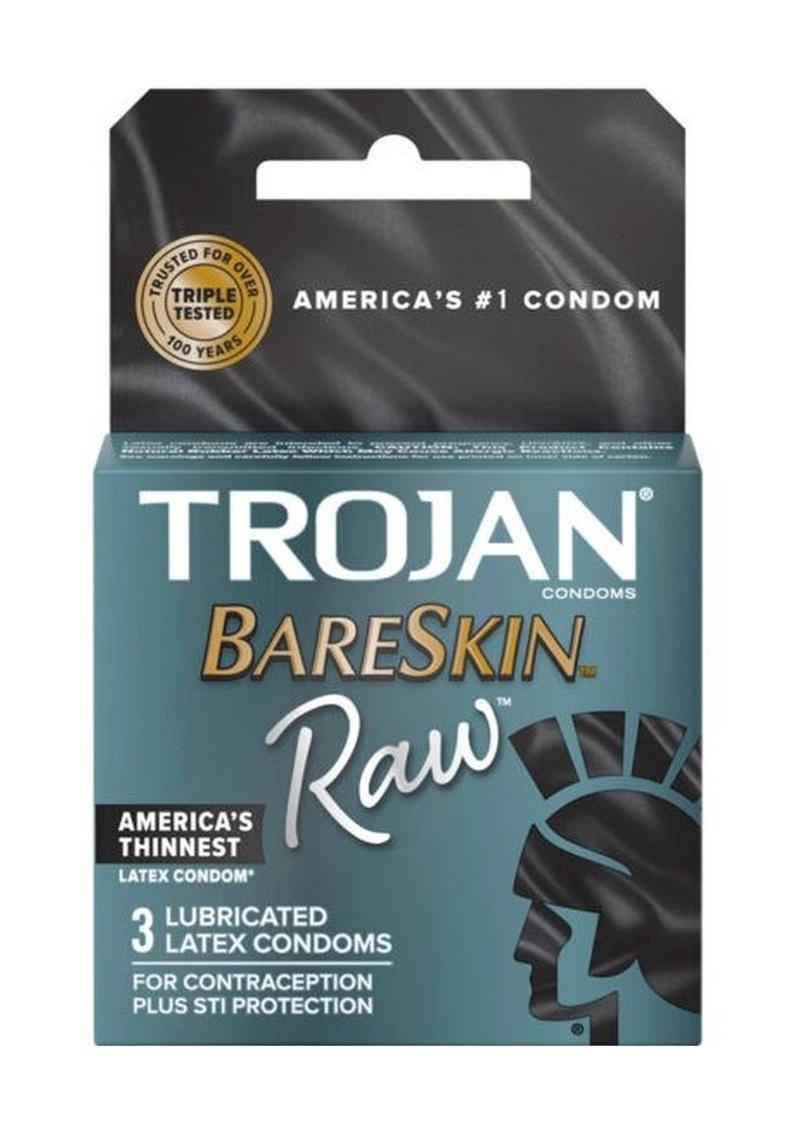 Trojan Bareskin Raw Lubricated Latex Condoms Ultra Thin