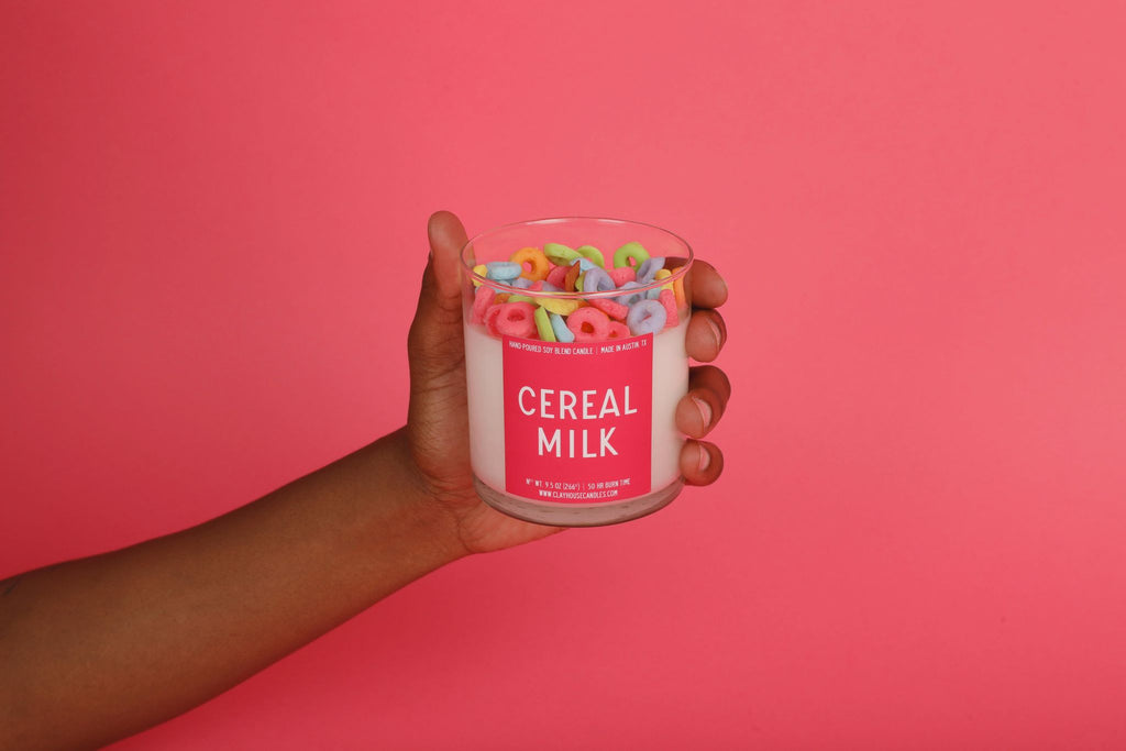 Cereal Milk Container Candle Soy Jar Ambience Scent