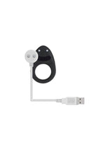Rechargeable Silicone Cock Ring With Quiet Vibrations