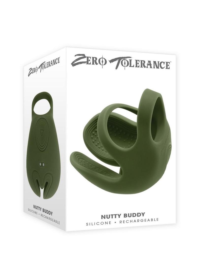 Nutty Buddy Rechargeable Silicone Dual Cock Ring Vibrations