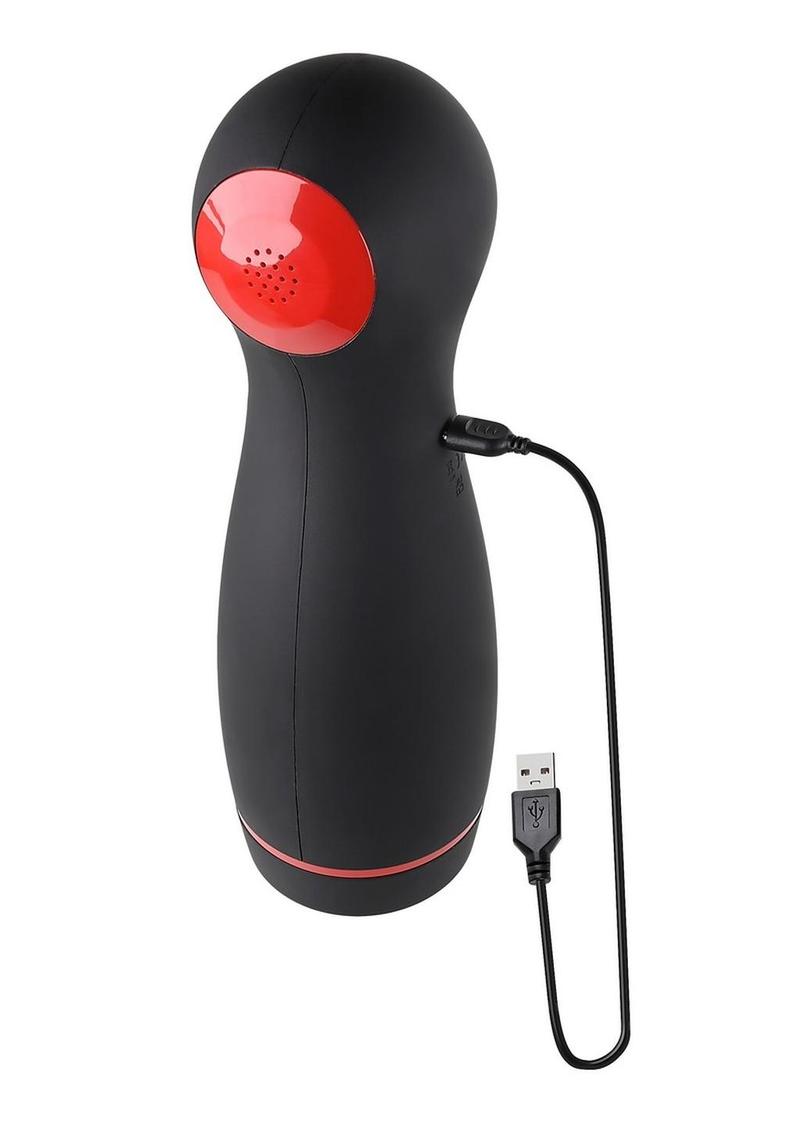 Tight Squeeze Rechargeable Masturbator Inner Nub Channel Vibrating