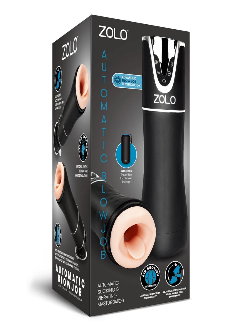 Zolo automatic blowjob packaging on a white background